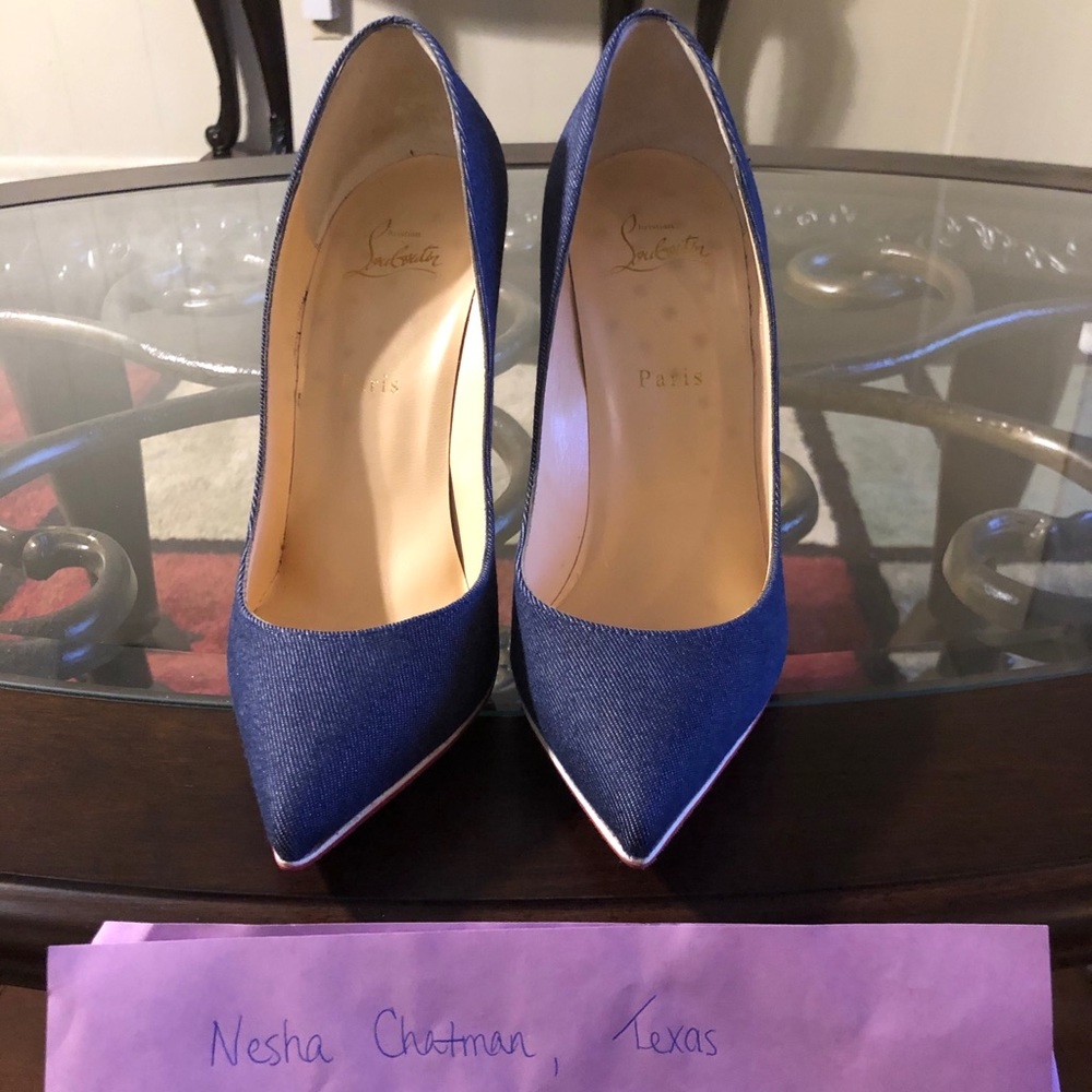 Christian Louboutin 100mm Denim pumps